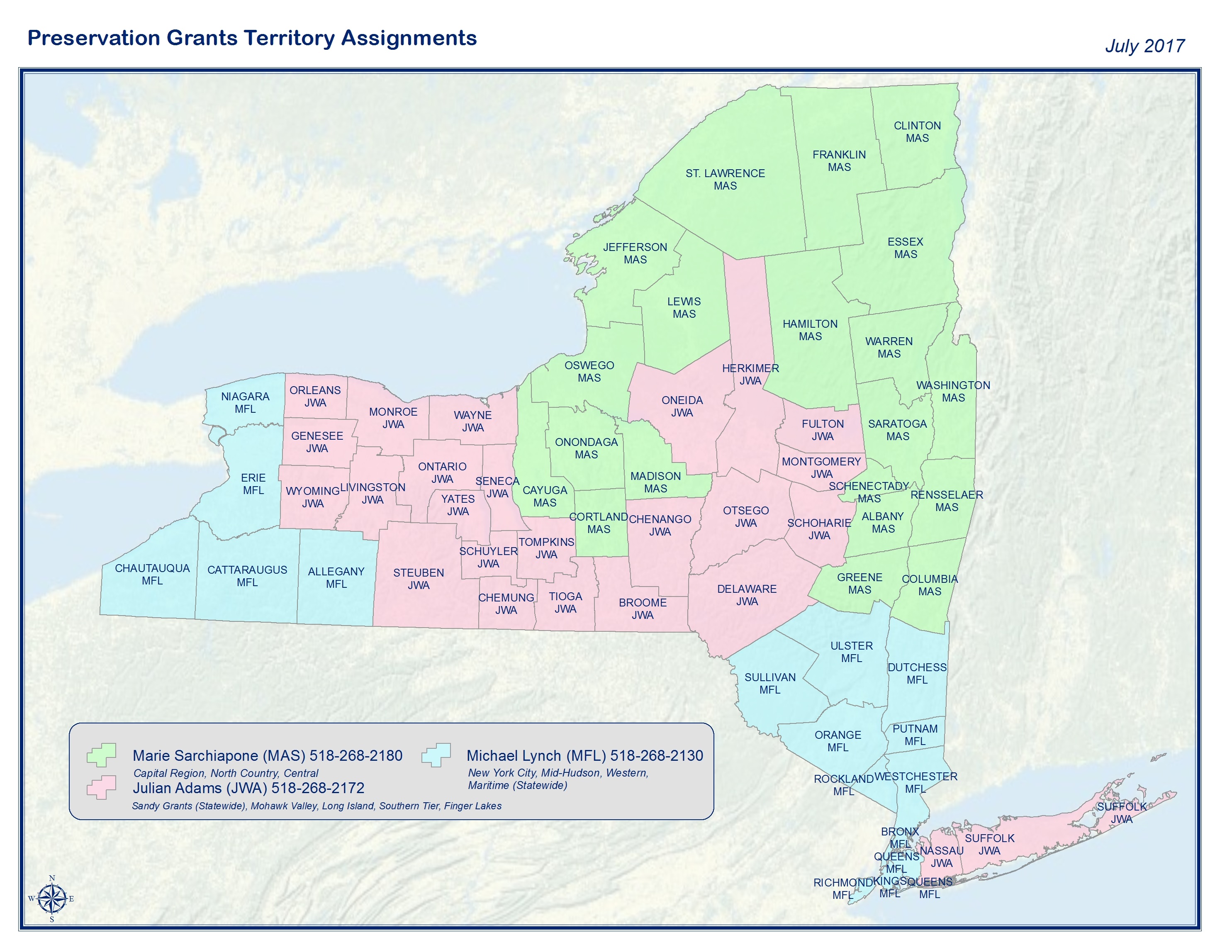 public outreach activities and assists the public with NYS and OPRHP grant opportunities To find the grant reviewer assigned to your county please